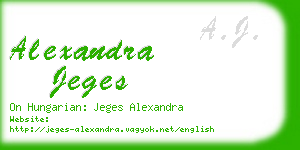alexandra jeges business card